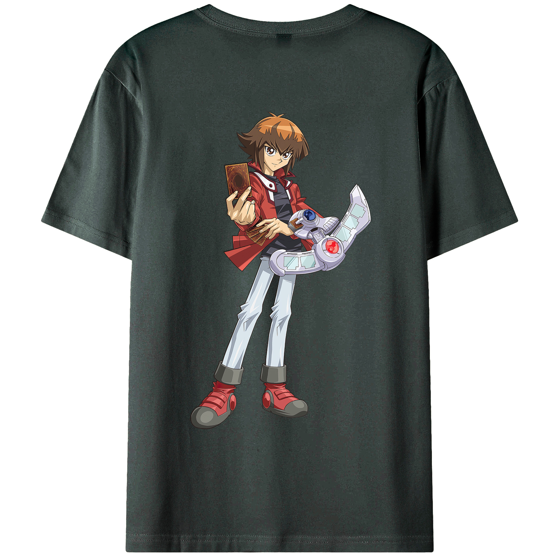（画像用） 遊☆戯☆王 Yu-Gi-Oh! 綿100％ メンズ半袖Tシャツ（バックプリント） 通気性